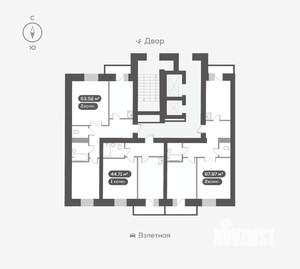 2-к квартира, вторичка, 64м2, 11/16 этаж