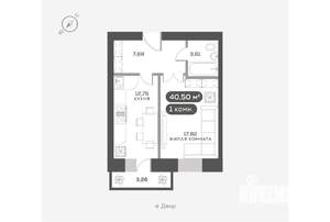 1-к квартира, вторичка, 41м2, 5/16 этаж
