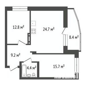 4-к квартира, вторичка, 71м2, 14/24 этаж