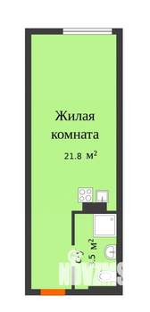 Студия квартира, вторичка, 22м2, 10/19 этаж