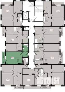 1-к квартира, строящийся дом, 35м2, 13/17 этаж