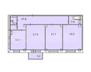 3-к квартира, вторичка, 88м2, 3/10 этаж