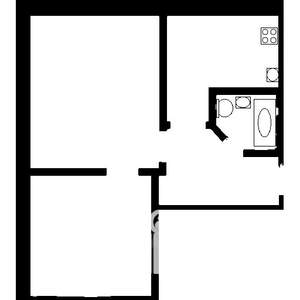 2-к квартира, вторичка, 34м2, 4/5 этаж