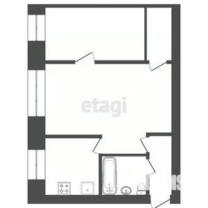 2-к квартира, вторичка, 43м2, 2/5 этаж