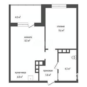 2-к квартира, вторичка, 31м2, 6/19 этаж