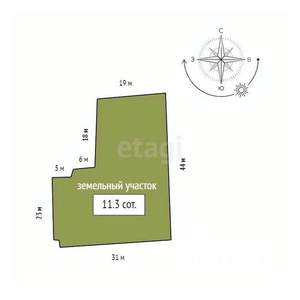 1-к квартира, вторичка, 34м2, 1/1 этаж