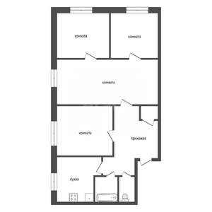 4-к квартира, вторичка, 64м2, 1/5 этаж