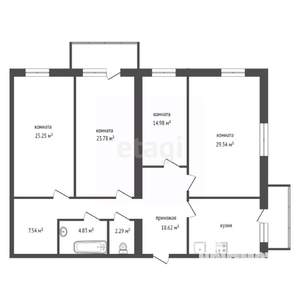 4-к квартира, вторичка, 112м2, 5/24 этаж