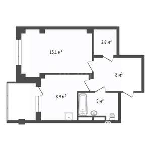 1-к квартира, вторичка, 40м2, 6/10 этаж