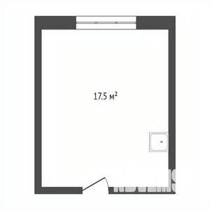 Студия квартира, вторичка, 18м2, 1/5 этаж