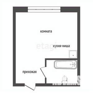 Студия квартира, вторичка, 22м2, 3/4 этаж