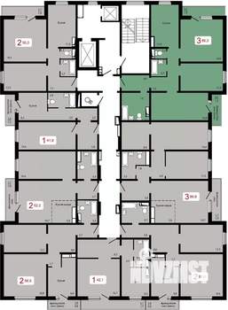 3-к квартира, вторичка, 86м2, 8/17 этаж