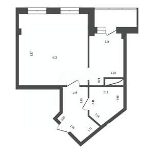 1-к квартира, вторичка, 47м2, 3/8 этаж