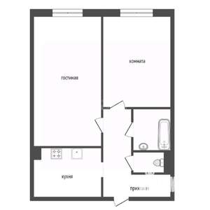 2-к квартира, вторичка, 49м2, 4/9 этаж