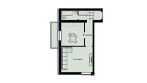 1-к квартира, вторичка, 46м2, 2/10 этаж