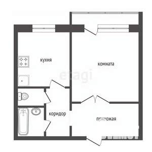 1-к квартира, вторичка, 41м2, 8/10 этаж
