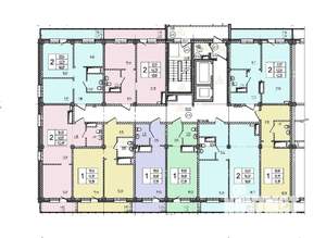 2-к квартира, строящийся дом, 57м2, 10/15 этаж