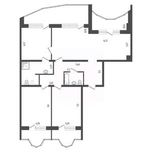 4-к квартира, вторичка, 178м2, 4/10 этаж