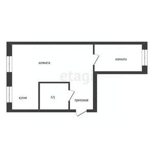 2-к квартира, вторичка, 45м2, 1/5 этаж