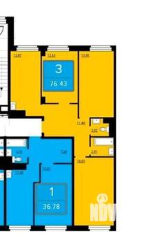 3-к квартира, вторичка, 75м2, 17/17 этаж