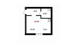 1-к квартира, вторичка, 30м2, 6/18 этаж