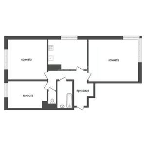 3-к квартира, вторичка, 79м2, 8/25 этаж