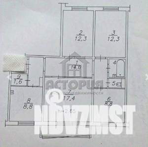 4-к квартира, вторичка, 80м2, 2/10 этаж
