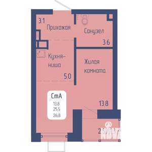 Студия квартира, вторичка, 27м2, 11/12 этаж
