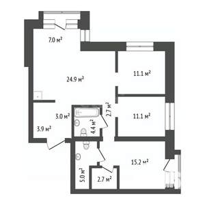 4-к квартира, вторичка, 91м2, 11/17 этаж