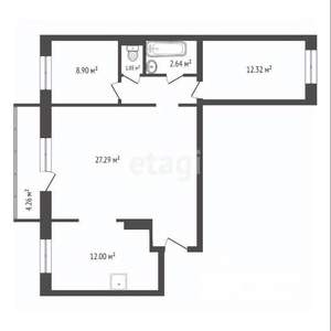 3-к квартира, вторичка, 67м2, 6/10 этаж