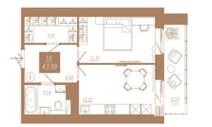 1-к квартира, вторичка, 44м2, 13/23 этаж