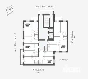 3-к квартира, вторичка, 92м2, 2/16 этаж