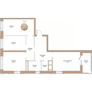 3-к квартира, вторичка, 88м2, 8/24 этаж