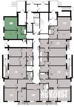 1-к квартира, строящийся дом, 42м2, 1/17 этаж