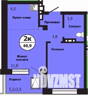 2-к квартира, вторичка, 40м2, 15/19 этаж