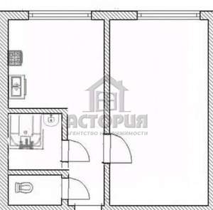1-к квартира, вторичка, 36м2, 1/5 этаж