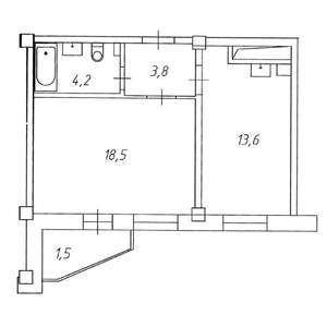 1-к квартира, вторичка, 40м2, 13/17 этаж