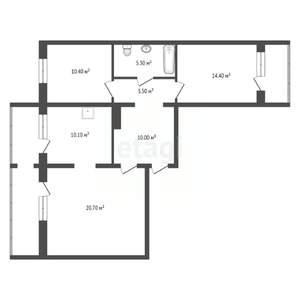 3-к квартира, вторичка, 75м2, 7/10 этаж