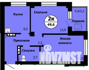 2-к квартира, вторичка, 50м2, 11/24 этаж