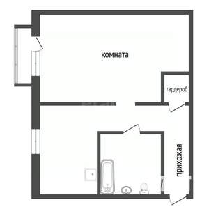 1-к квартира, вторичка, 32м2, 3/5 этаж