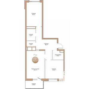 2-к квартира, строящийся дом, 79м2, 2/24 этаж