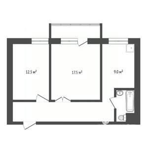 2-к квартира, вторичка, 54м2, 13/14 этаж