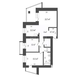 3-к квартира, вторичка, 98м2, 11/15 этаж