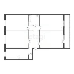 4-к квартира, вторичка, 82м2, 4/5 этаж