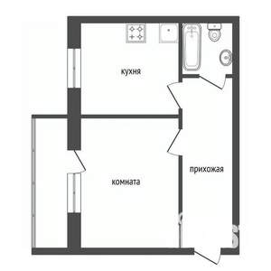 1-к квартира, вторичка, 46м2, 3/3 этаж