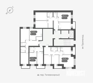 3-к квартира, вторичка, 80м2, 6/16 этаж