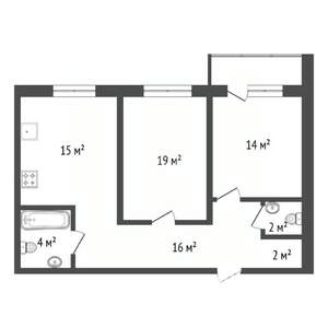 2-к квартира, вторичка, 69м2, 11/16 этаж