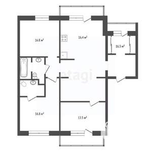 4-к квартира, вторичка, 113м2, 5/10 этаж