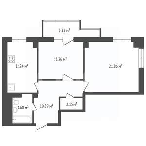 2-к квартира, вторичка, 71м2, 4/25 этаж