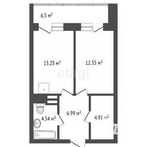 1-к квартира, вторичка, 44м2, 3/23 этаж